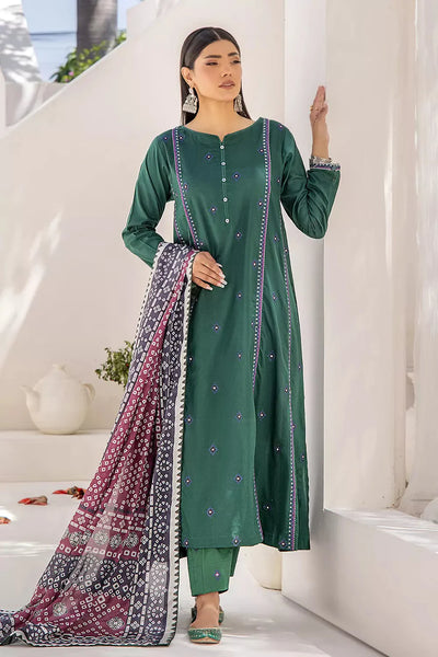 2PC Stitched Embroidered Lawn Shirt and Dupatta   KSDE-2495