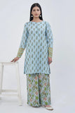 2PC Unstitched Printed Lawn Shirt and Trouser