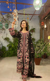 3 Pcs Unstitched EMB Chiffon Suit