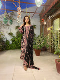 3 Pcs Unstitched EMB Chiffon Suit