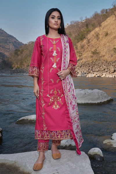 3PC Embroidered Unstitched Lawn Suit