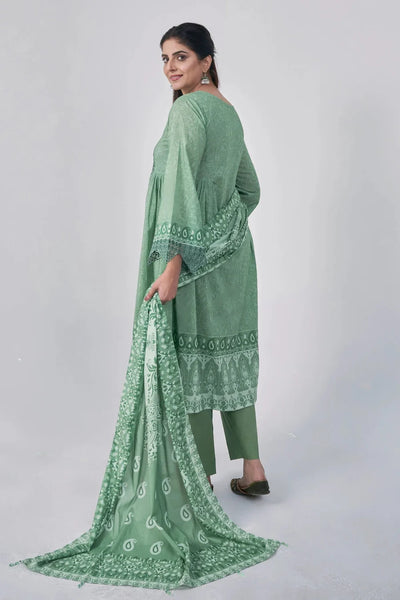 3PC Embroidered Unstitched Lawn Suit