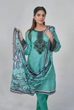 3PC Embroidered Unstitched Lawn Suit