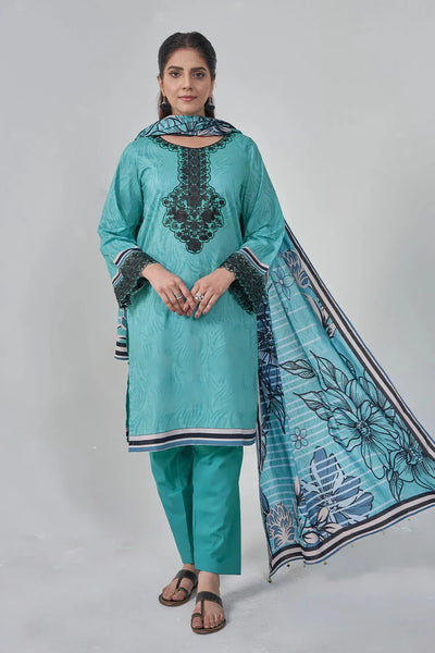 3PC Embroidered Unstitched Lawn Suit