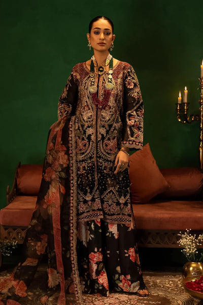 3PC Embroidered Unstitched Luxury Suit