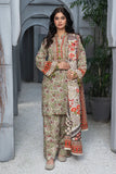 3PC Printed Unstitched Khaddar Suit KKH-3022