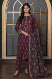 3PC Printed Unstitched Khaddar Suit KKH-3024