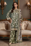 3PC Printed Unstitched Khaddar Suit KKH-3025