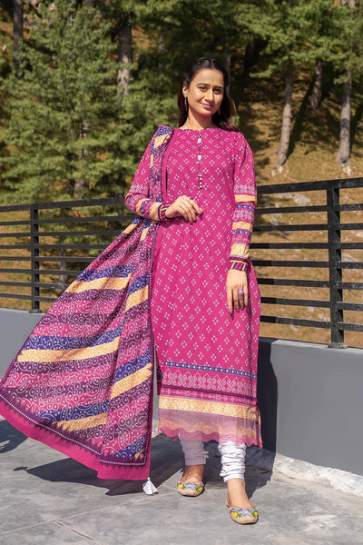 3PC Printed Unstitched Lawn Suit