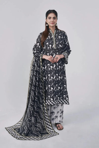 3PC Printed Unstitched Lawn Suit