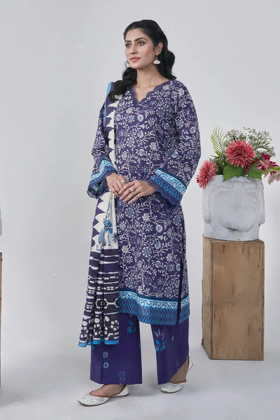 3PC Printed Unstitched Lawn Suit