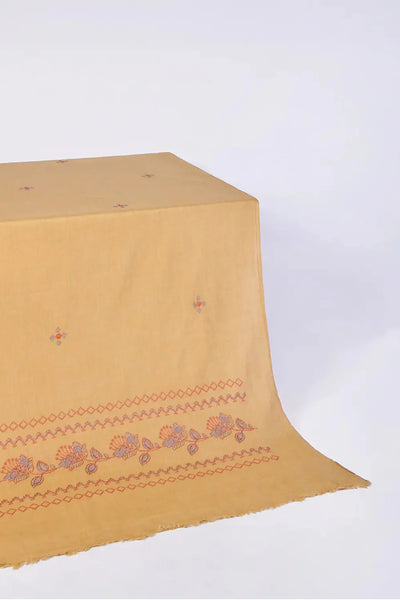 Embroidered Shawl-7 Camel