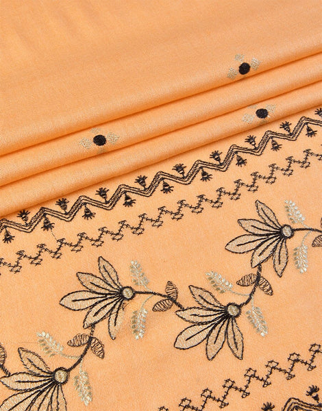 Embroidered Shawl-8 Camel