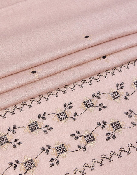 Embroidered Shawl-9 L-Pink